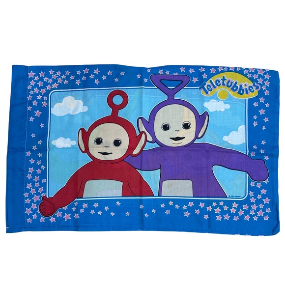 Teletubbies Pillowcase Standard Tinky Winky Dipsy Po Laa-Laa 1998 Vintage - Picture 3 of 9